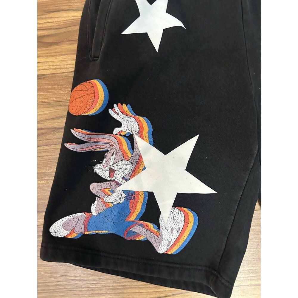 Space Jam Bugs Bunny Graphic Shorts Mens Medium Looney Tunes - Picture 3 of 10
